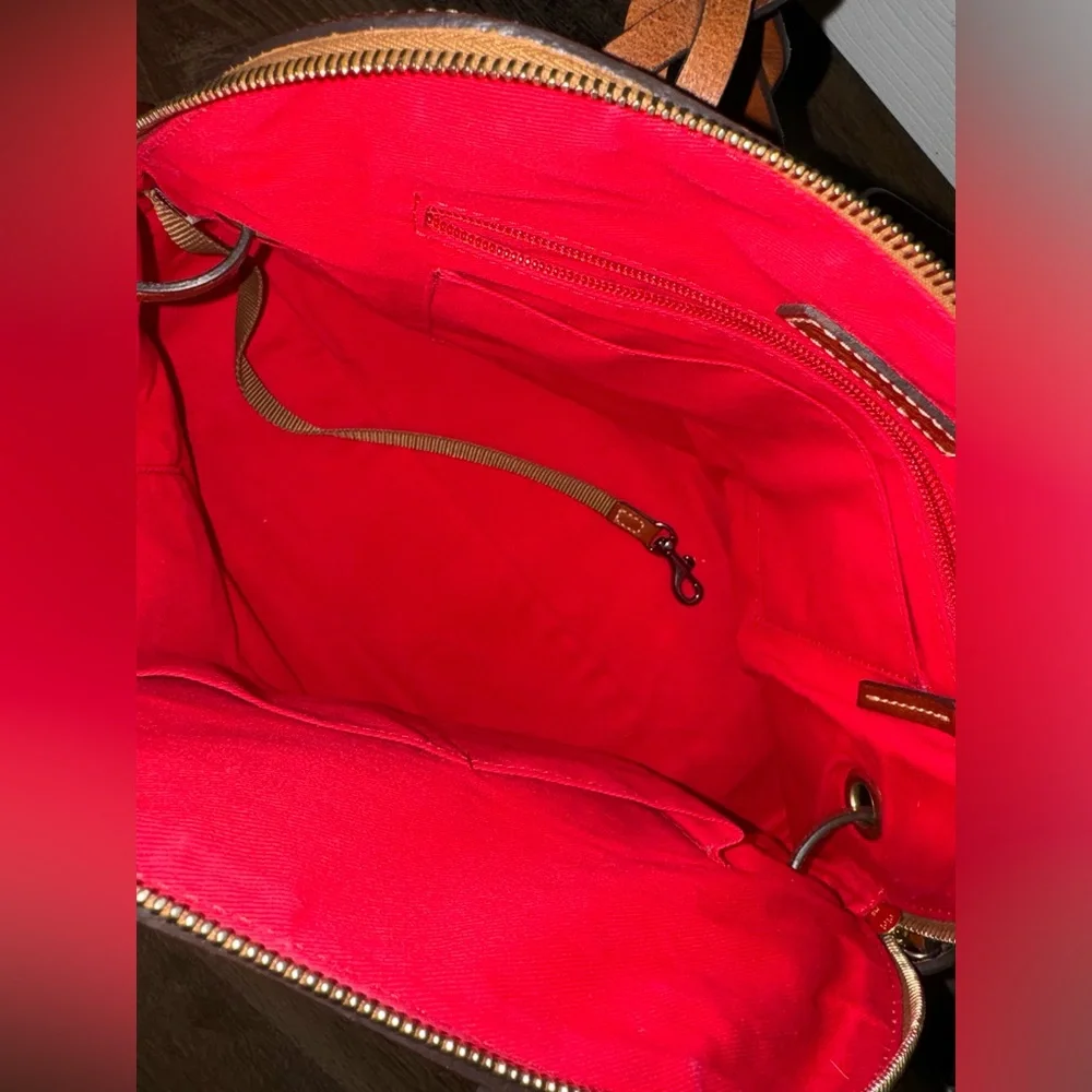 Dooney & Bourke Large Brown Satchel Bag - Picture 2 of 6